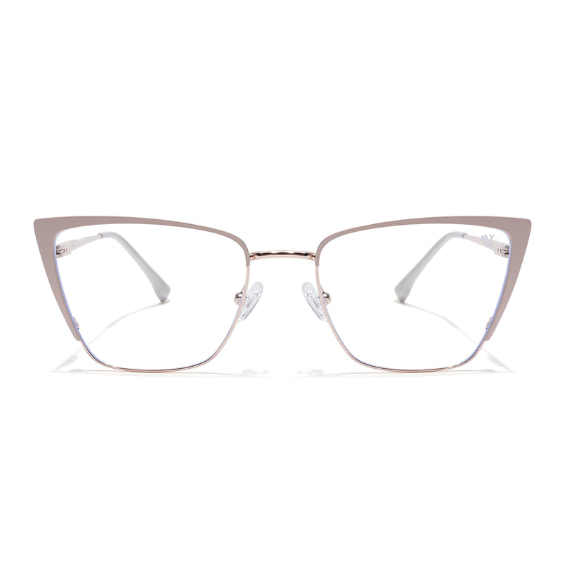 Voyage Golden & Cream Cateye Eyeglasses for Women (6311FMG8611)