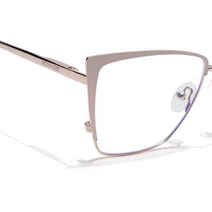 Voyage Golden & Cream Cateye Eyeglasses for Women (6311FMG8611)