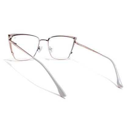 Voyage Golden & Cream Cateye Eyeglasses for Women (6311FMG8611)