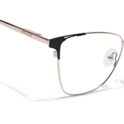 Voyage Golden & Black Cateye Eyeglasses for Women (6312FMG8576)