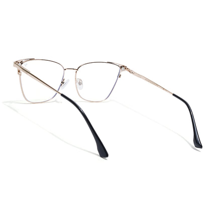 Voyage Golden & Black Cateye Eyeglasses for Women (6312FMG8576)