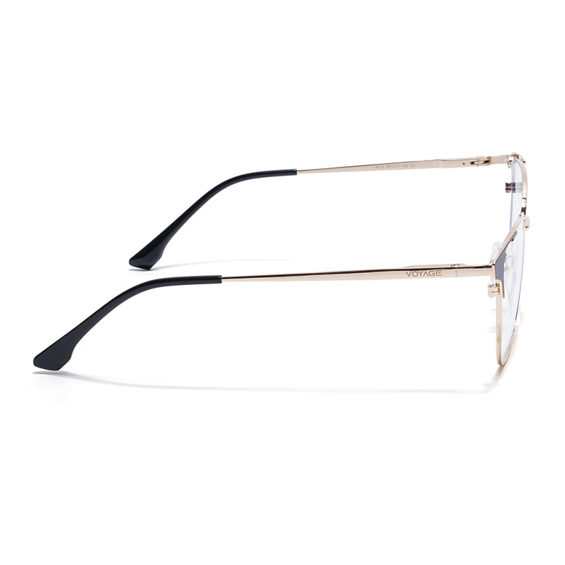 Voyage Golden & Black Cateye Eyeglasses for Women (6312FMG8576)