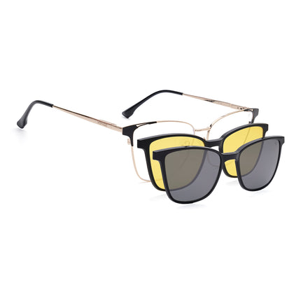 Voyage Golden & Black Cateye Eyeglasses for Women (6312FMG8576)