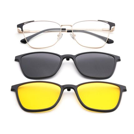 Voyage Golden & Black Cateye Eyeglasses for Women (6312FMG8576)