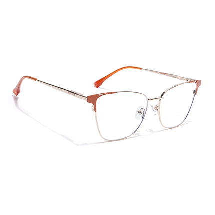 Voyage Golden & Orange Cateye Eyeglasses for Women (6312FMG8577)