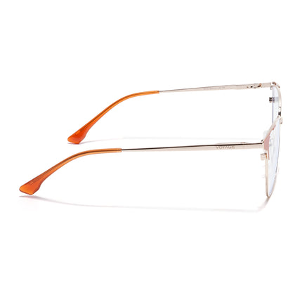 Voyage Golden & Orange Cateye Eyeglasses for Women (6312FMG8577)