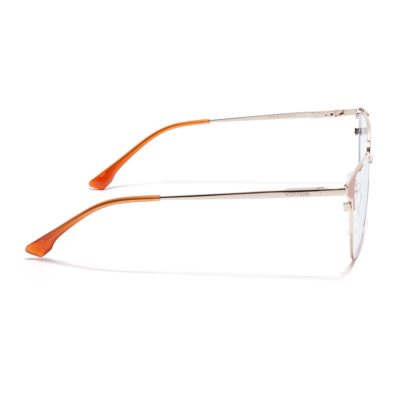 Voyage Golden & Orange Cateye Eyeglasses for Women (6312FMG8577)