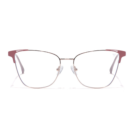 Voyage Golden & Pink Cateye Eyeglasses for Women (6312FMG8578)