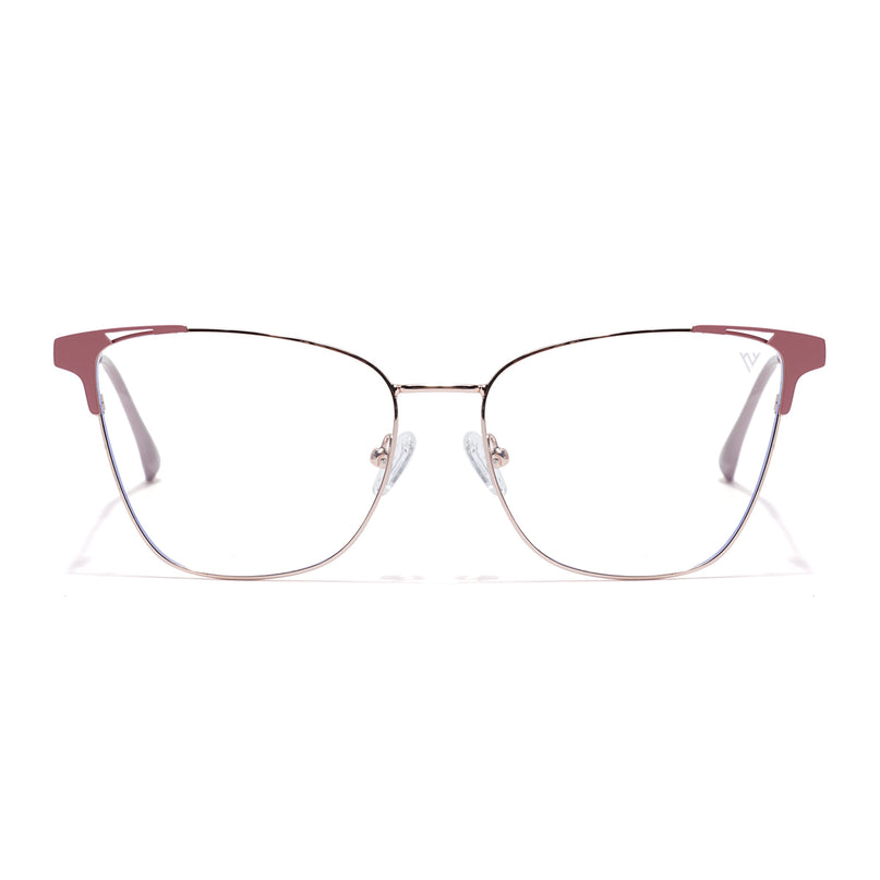 Voyage Golden & Pink Cateye Eyeglasses for Women (6312FMG8578)