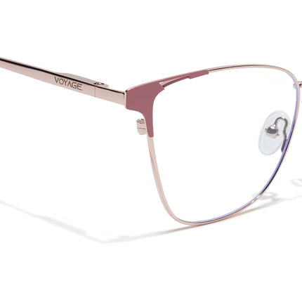 Voyage Golden & Pink Cateye Eyeglasses for Women (6312FMG8578)
