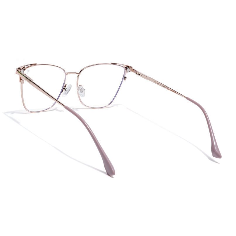 Voyage Golden & Pink Cateye Eyeglasses for Women (6312FMG8578)
