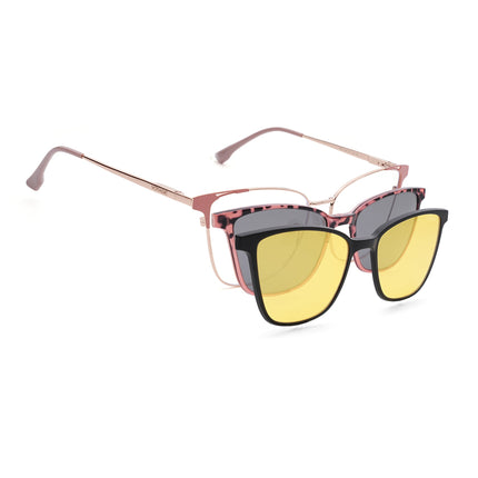 Voyage Golden & Pink Cateye Eyeglasses for Women (6312FMG8578)