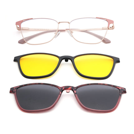 Voyage Golden & Pink Cateye Eyeglasses for Women (6312FMG8578)