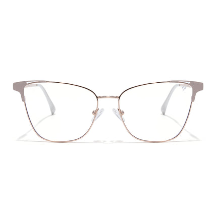 Voyage Golden & Cream Cateye Eyeglasses for Women (6312FMG8579)
