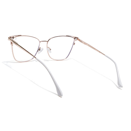 Voyage Golden & Cream Cateye Eyeglasses for Women (6312FMG8579)