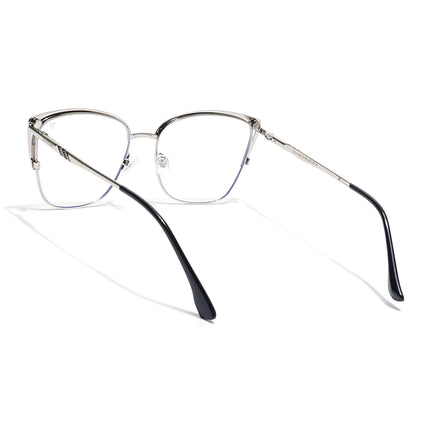 Voyage Silver & Black Cateye Eyeglasses for Women (6316FMG8612)
