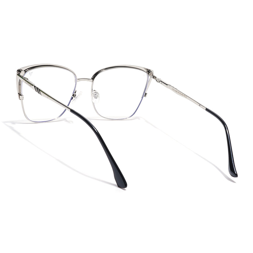 Voyage Silver & Black Cateye Eyeglasses for Women (6316FMG8612)
