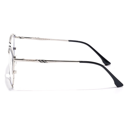 Voyage Silver & Black Cateye Eyeglasses for Women (6316FMG8612)