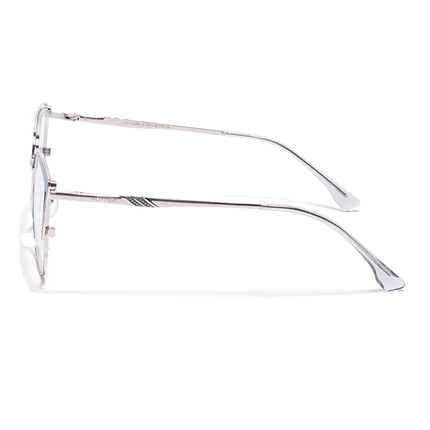 Voyage Silver & Grey Cateye Eyeglasses for Women (6316FMG8613)