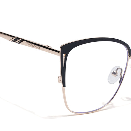 Voyage Golden & Black Cateye Eyeglasses for Women (6316FMG8614)
