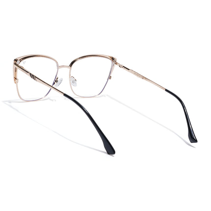 Voyage Golden & Black Cateye Eyeglasses for Women (6316FMG8614)