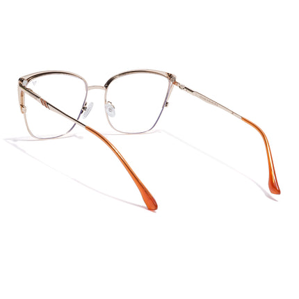 Voyage Golden & Orange Cateye Eyeglasses for Women (6316FMG8615)