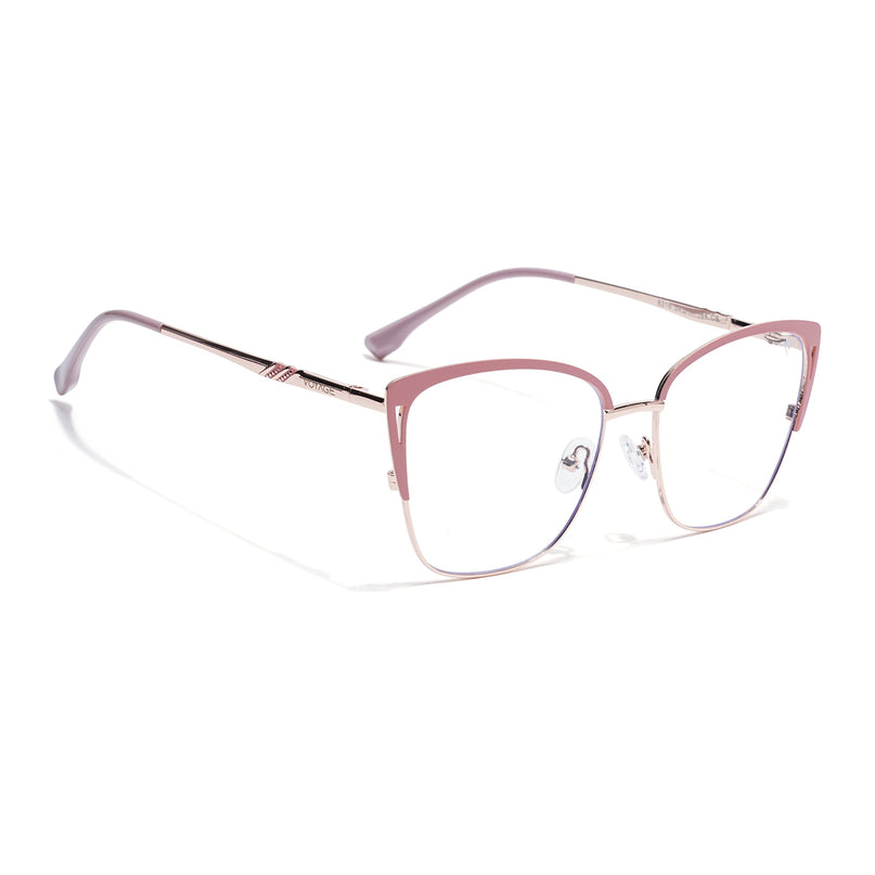 Voyage Golden & Pink Cateye Eyeglasses for Women (6316FMG8616)