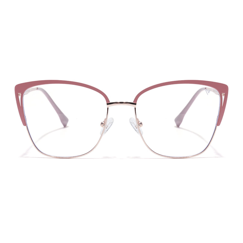 Voyage Golden & Pink Cateye Eyeglasses for Women (6316FMG8616)