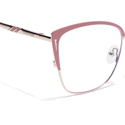 Voyage Golden & Pink Cateye Eyeglasses for Women (6316FMG8616)
