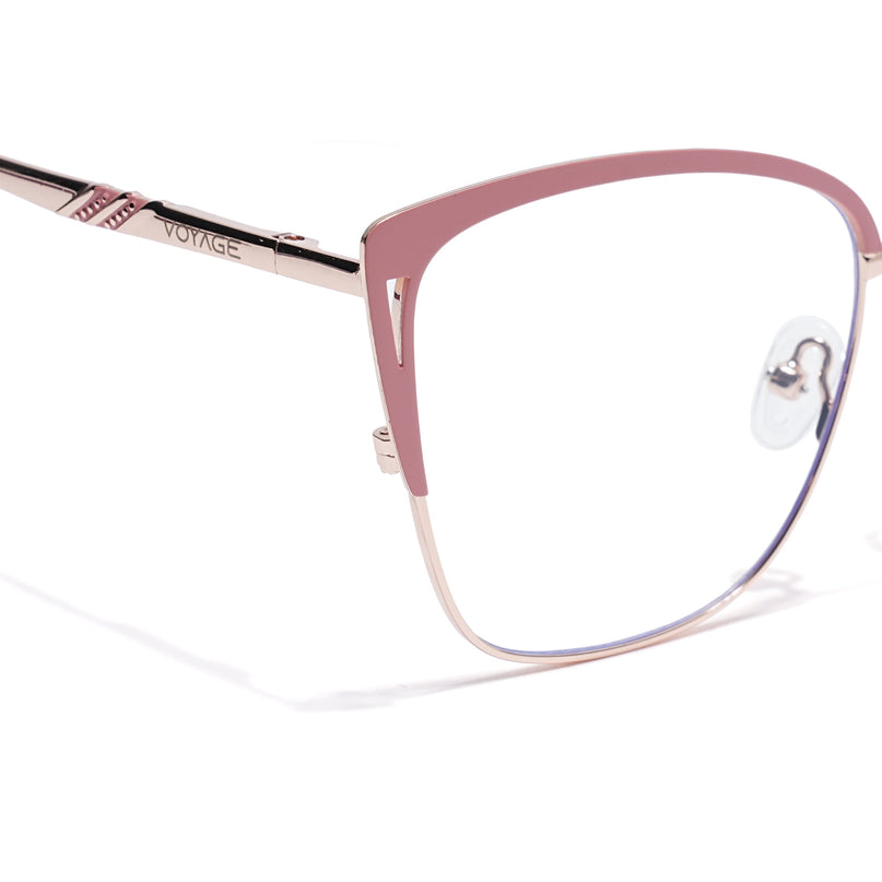 Voyage Golden & Pink Cateye Eyeglasses for Women (6316FMG8616)