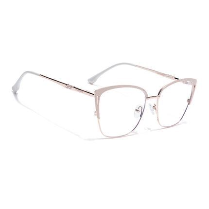 Voyage Golden & Cream Cateye Eyeglasses for Women (6316FMG8617)