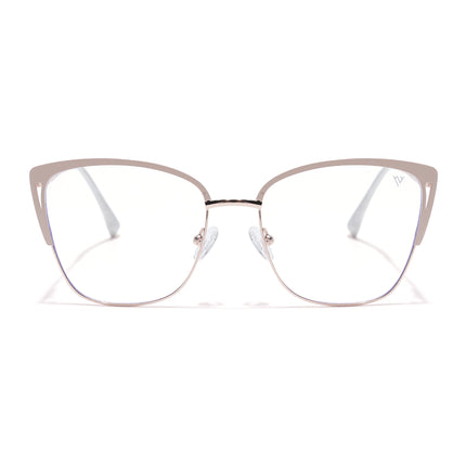 Voyage Golden & Cream Cateye Eyeglasses for Women (6316FMG8617)