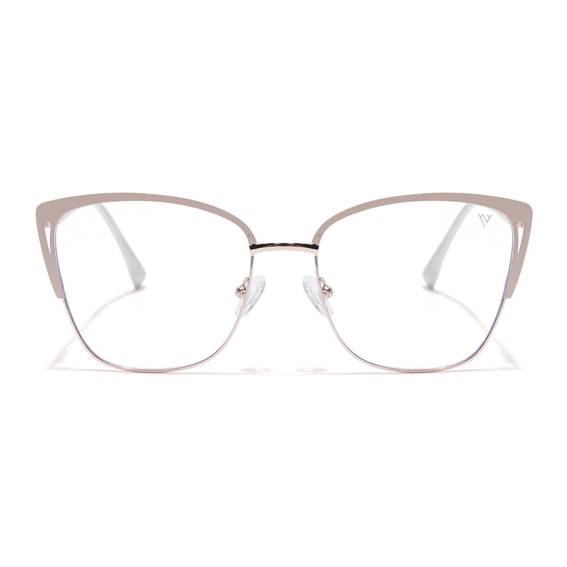 Voyage Golden & Cream Cateye Eyeglasses for Women (6316FMG8617)