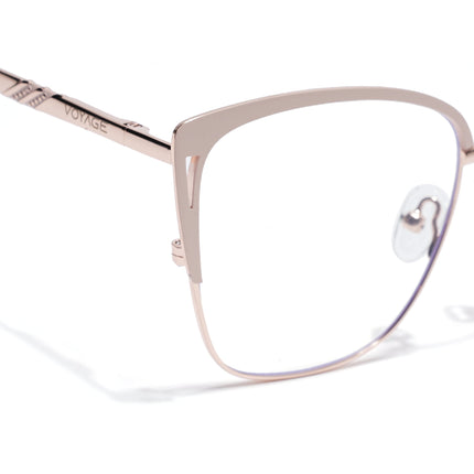 Voyage Golden & Cream Cateye Eyeglasses for Women (6316FMG8617)