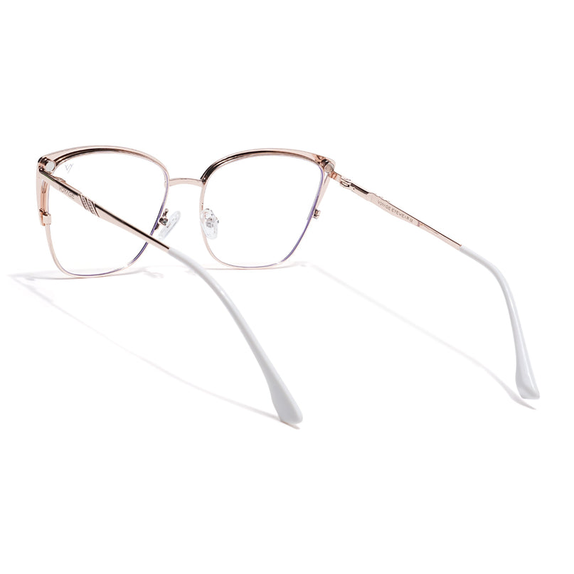 Voyage Golden & Cream Cateye Eyeglasses for Women (6316FMG8617)