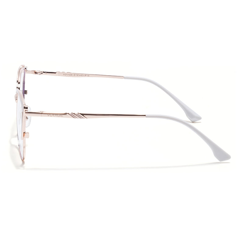 Voyage Golden & Cream Cateye Eyeglasses for Women (6316FMG8617)