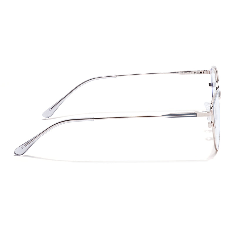 Voyage Silver & Grey Cateye Eyeglasses for Women (6317FMG8569)
