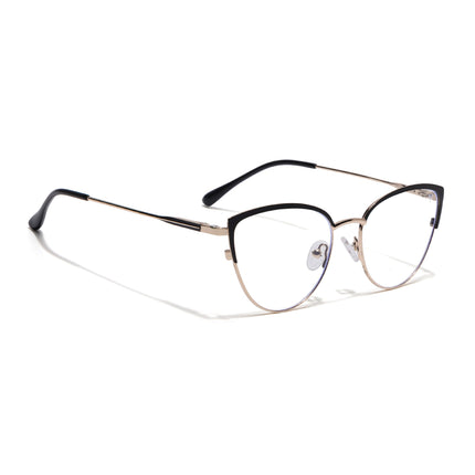 Voyage Golden & Black Cateye Eyeglasses for Women (6317FMG8570)