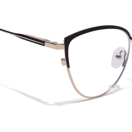 Voyage Golden & Black Cateye Eyeglasses for Women (6317FMG8570)