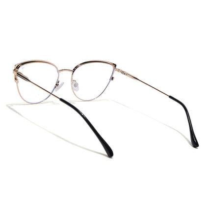 Voyage Golden & Black Cateye Eyeglasses for Women (6317FMG8570)