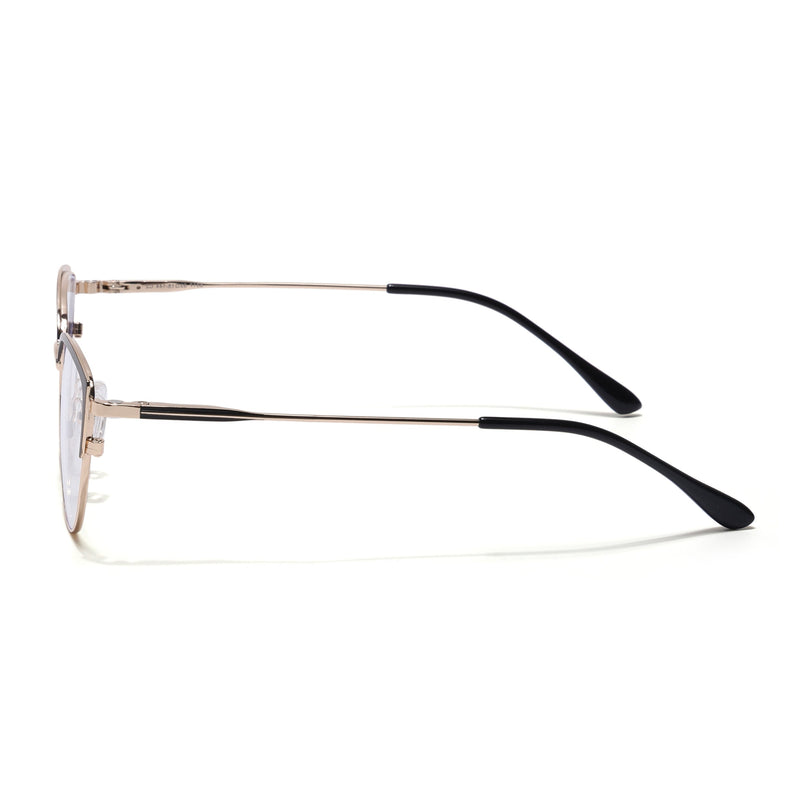 Voyage Golden & Black Cateye Eyeglasses for Women (6317FMG8570)