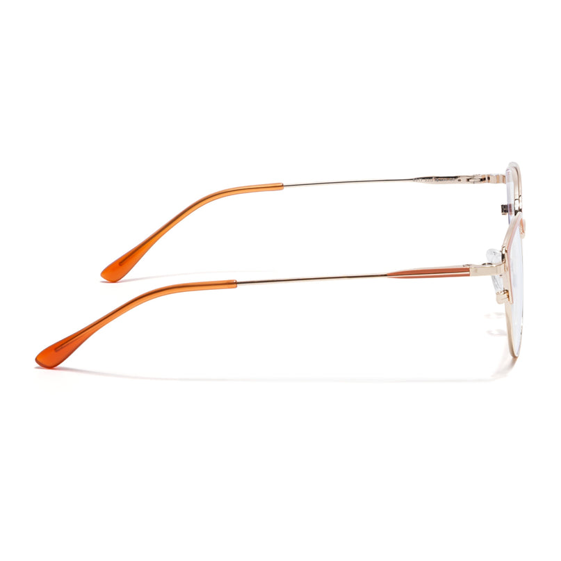 Voyage Golden & Orange Cateye Eyeglasses for Women (6317FMG8571)