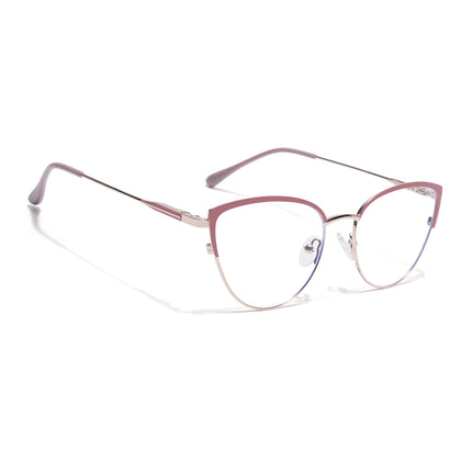 Voyage Golden & Pink Cateye Eyeglasses for Women (6317FMG8572)