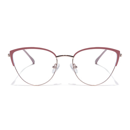 Voyage Golden & Pink Cateye Eyeglasses for Women (6317FMG8572)
