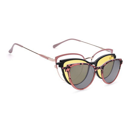Voyage Golden & Pink Cateye Eyeglasses for Women (6317FMG8572)
