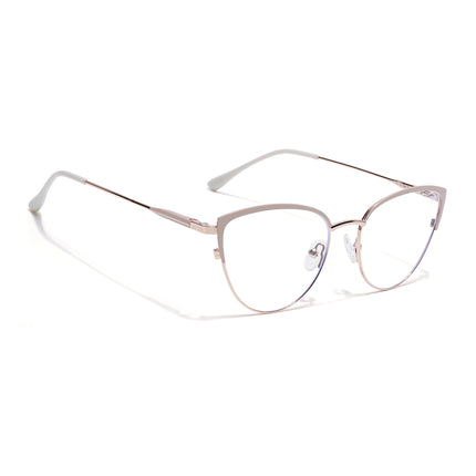 Voyage Golden & Cream Cateye Eyeglasses for Women (6317FMG8573)