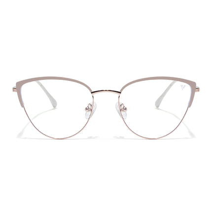 Voyage Golden & Cream Cateye Eyeglasses for Women (6317FMG8573)