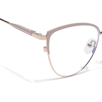 Voyage Golden & Cream Cateye Eyeglasses for Women (6317FMG8573)