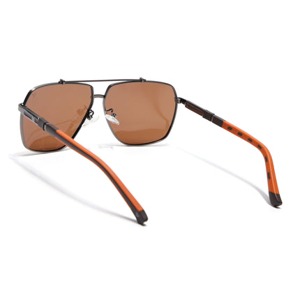 Aviator Polarized Sunglasses for Men & Women (Brown Lens | Brown Frame - SLPMG7228)