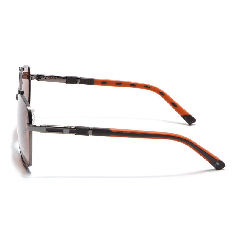 Aviator Polarized Sunglasses for Men & Women (Brown Lens | Brown Frame - SLPMG7228)